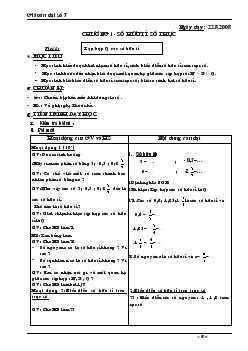 Giáo án Đại số 7 - 2008