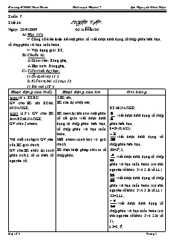 Giáo án Đại số 7 - Tiết 14 - Nguyễn Văn Hận