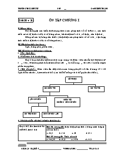 Giáo án Đại số 7 - Tiết 20-21: Ôn tập chương I