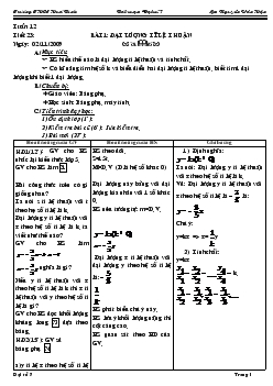 Giáo án Đại số 7 - Tiết 23 - Nguyễn Văn Hận