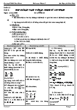 Giáo án Đại số 7 - Tiết 24 - Nguyễn Văn Hận