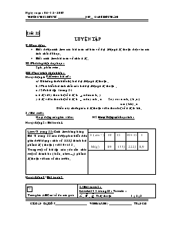 Giáo án Đại số 7 - Tiết 25 - Bùi Đức Thành