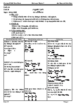 Giáo án Đại số 7 - Tiết 28 - Nguyễn Văn Hận