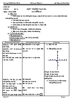 Giáo án Đại số 7 - Tiết 31 - Nguyễn Văn Hận