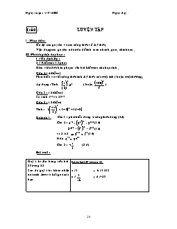 Giáo án Đại số 7 - Tiết 8: Luyện tập
