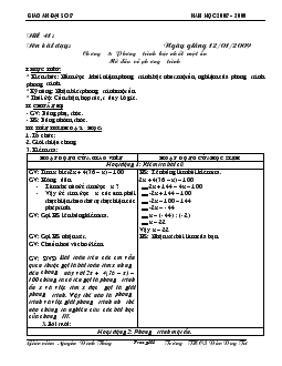 Giáo án Đại số 8 - Chương 3