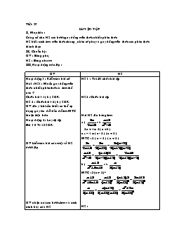 Giáo án Đại số 8 - Tiết 27: Luyện tập