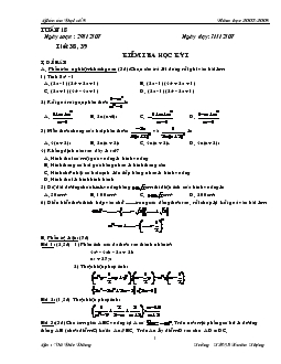 Giáo án Đại số 8 - Tuần 18 - Vũ Đức Dũng