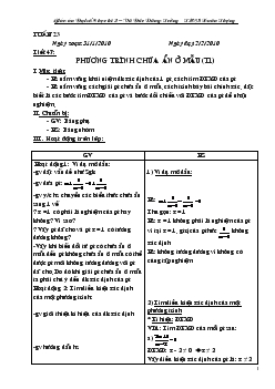 Giáo án Đại số 8 - Tuần 23 - Vũ Đức Dũng