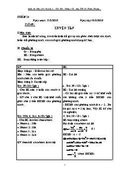 Giáo án Đại số 8 - Tuần 24 - Vũ Đức Dũng