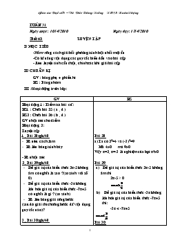 Giáo án Đại số 8 - Tuần 31 - Vũ Đức Dũng