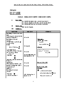 Giáo án Đại số 8 - Tuần 8 - Vũ Đức Dũng