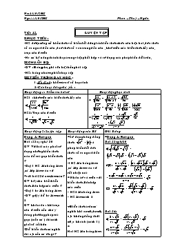 Giáo án Đại số 9 - Tiết 12: Luyện tập