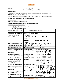 Giáo án Đại số 9 - Tiết 14: Luyện tập