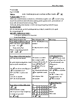 Giáo án Đại số 9 - Tiết 2: Căn thức bậc hai và hằng đẳng thức