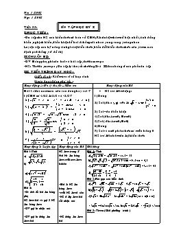 Giáo án Đại số 9 - Tiết 35: Ôn tập học kỳ I