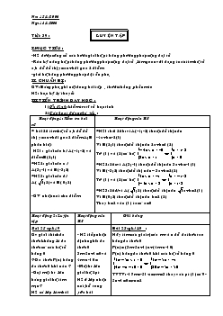 Giáo án Đại số 9 - Tiết 39: Luyện tập