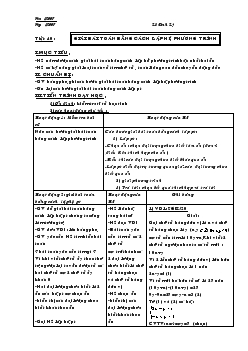 Giáo án Đại số 9 - Tiết 40: Giải bài toán bằng cách lập hệ phương trình