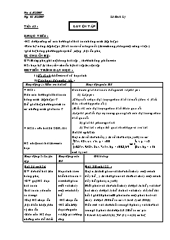 Giáo án Đại số 9 - Tiết 43: Luyện tập