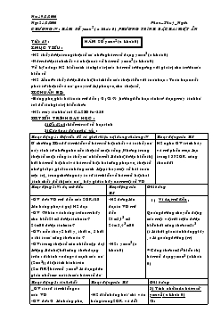 Giáo án Đại số 9 - Tiết 47: Hàm số y = ax2 (a khác 0)