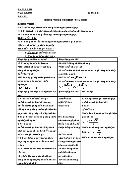 Giáo án Đại số 9 - Tiết 55: Công thức nghiệm thu gọn