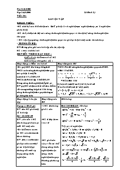 Giáo án Đại số 9 - Tiết 56: Luyện tập