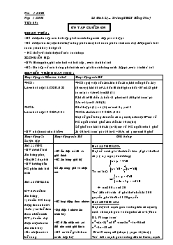 Giáo án Đại số 9 - Tiết 69: Ôn tập cuối năm