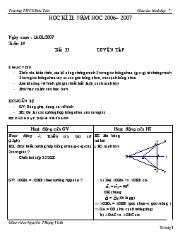 Giáo án Hình học 7 - Học ky II - Trường THCS Đức Tân