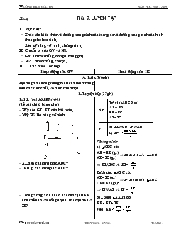 Giáo án Hình học 8 - Năm 2008-2009