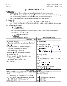 Giáo án Hình học 8 - Năm 2010 - Tiết 3