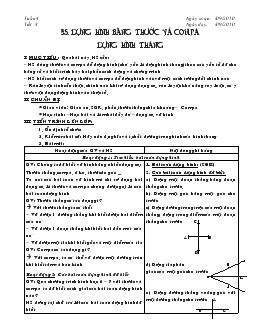 Giáo án Hình học 8 - Năm 2010 - Tiết 8