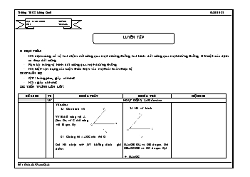 Giáo án Hình học 8 - Tiết 11: Luyện tập