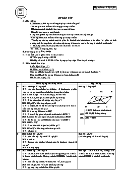 Giáo án Hình học 8 - Tiết 15: Luyện tập