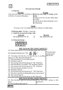 Giáo án Hình học 8 - Tiết 54: Ôn tập chương III