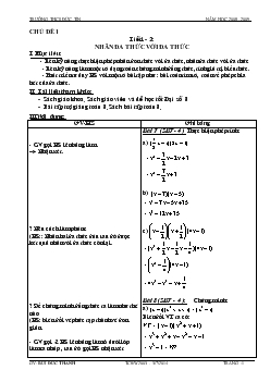 Giáo án tự chọn Đại số 8 - Năm 2008-2009