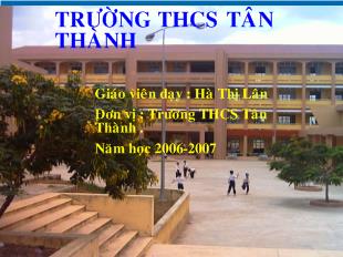 Bài giảng Hình học 8 - Hà Thị Lân - Tiết 12, bài 7: Hình bình hành