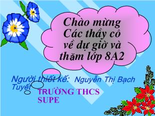 Bài giảng Hình học 8 - Nguyễn Thị Bạch Tuyết - Tiết 56: Hình hộp chữ nhật