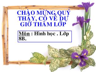 Bài giảng Hình học 8 - Tiết 15: Hình chữ nhật