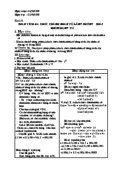 Giáo án Đại số 8 - Tiết 10: Phân tích đa thức thành nhân tử bằng phương pháp nhóm hạng tử