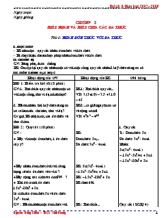 Giáo án Đại số 8 - Tiết 1-17