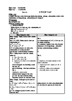 Giáo án Đại số 8 - Tiết 12: Luyện tập