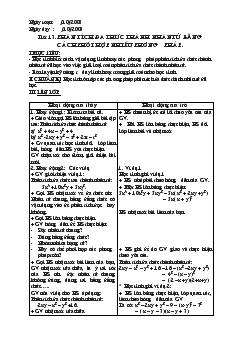 Giáo án Đại số 8 - Tiết 13: Phân tích đa thức thành nhân tử bằng cách phối hợp nhiều phương pháp
