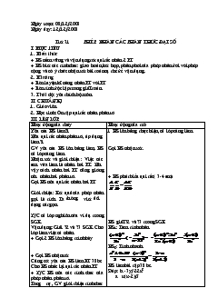 Giáo án Đại số 8 - Tiết 31: Phép nhân các phân thức đại số
