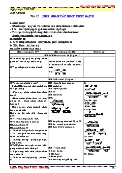 Giáo án Đại số 8 - Tiết 32-40