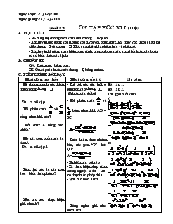 Giáo án Đại số 8 - Tiết 37: Ôn tập học kì I (tiếp)