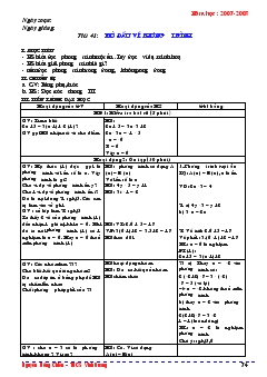 Giáo án Đại số 8 - Tiết 41-43