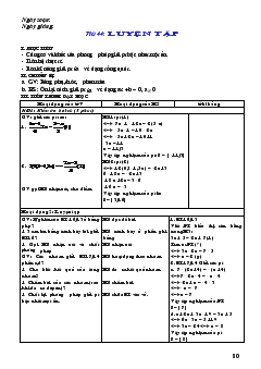 Giáo án Đại số 8 - Tiết 44-70