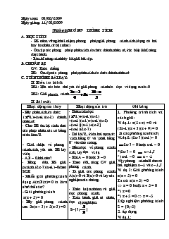 Giáo án Đại số 8 - Tiết 45: Phương trình tích