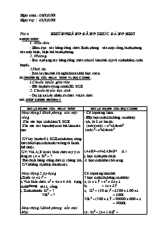 Giáo án Đại số 8 - Tiết 4: Những hằng đẳng thức đáng nhớ