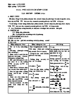 Giáo án Đại số 8 - Tiết 52: Giải bài toán bằng cách lập phương trình (tiếp)